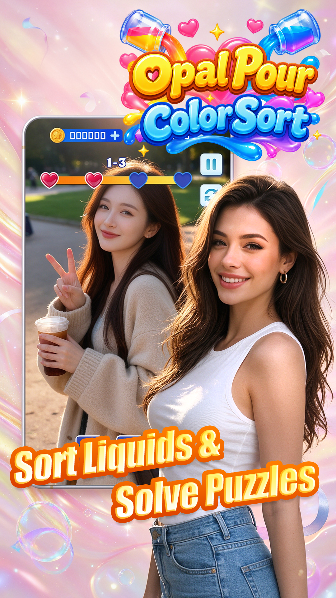 Viora Glass: Color Sort gameplay screenshot 2